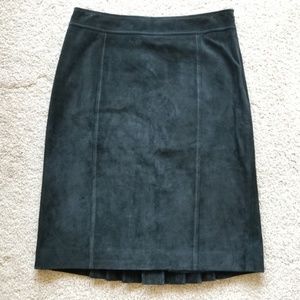 ANN‎ TAYLOR LOFT Suede Leather Black Pencil…